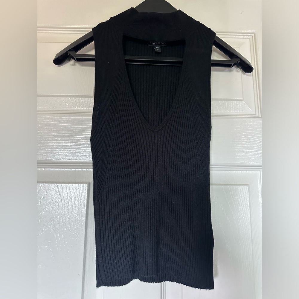 BOGO ⚡️ Express Ribbed Knit Cut-Out Turtleneck Sweater Tank